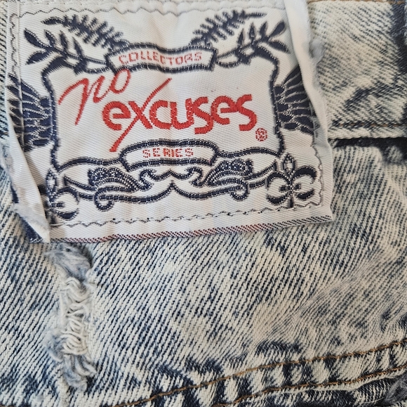 VTG 80s No Excuses Distressed Jeans Size 14 - Picture 6 of 8